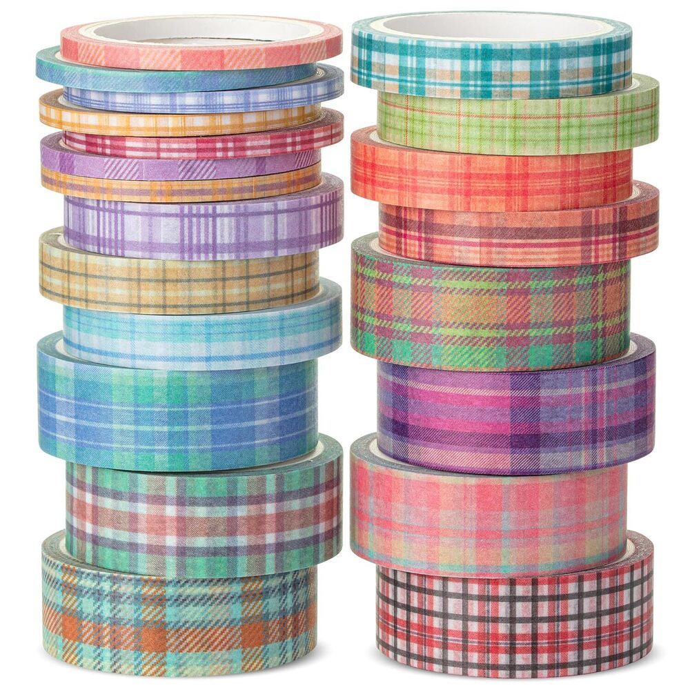 - Washi Tape Set, 21 Rolls, Assorted Sizes, 5 Yards/Roll, Washi Tape for